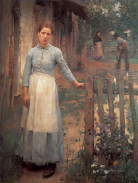  campesinos Arte - La muchacha de la puerta campesinos modernos impresionista Sir George Clausen